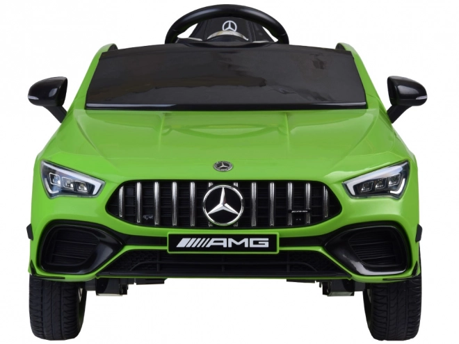 Elektrische kinderauto Mercedes AMG CLA 45s met schommelfunctie – Groen
