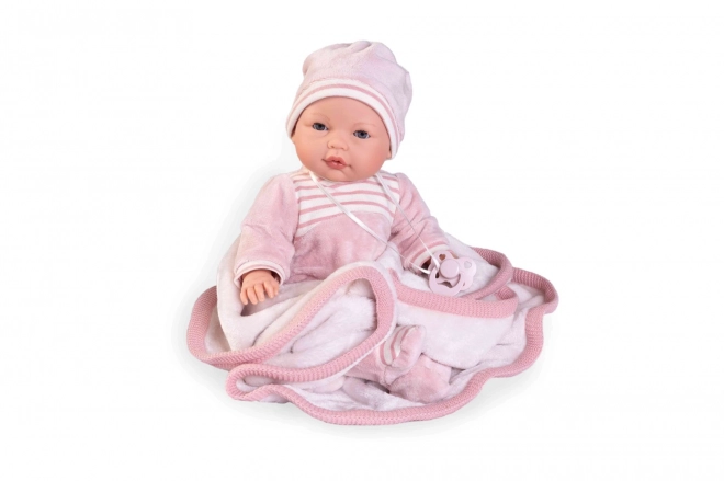 Antonio Juan 14155 BIMBA - knipperende baby pop met geluiden en zachte stoffen lijf - 37 cm