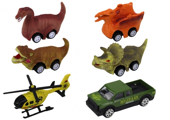 Dinosaurus Transport Truck 6st Lichten Geluiden Groen