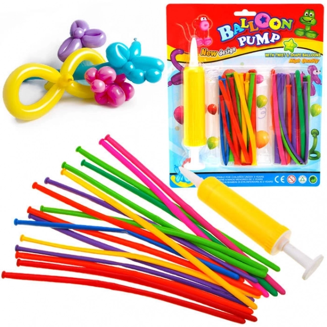 Kleurrijke modelleerballonnen met pomp