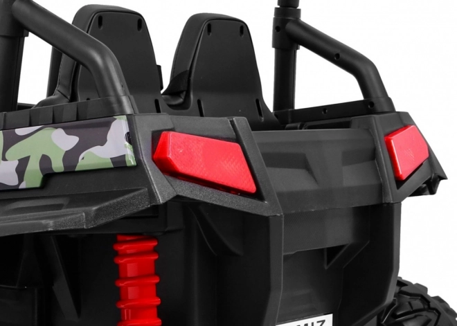 Kinder terreinwagen Grand Buggy 4x4 met camouflage, LED-verlichting en MP3-radio
