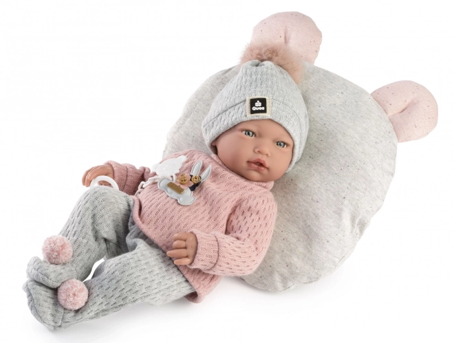 Guca 957 NEUS - realistische baby pop met geluiden en een zacht stoffen lichaam - 38 cm