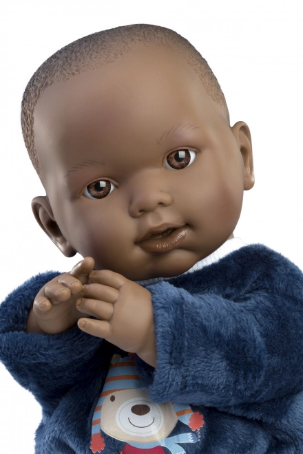 Llorens 14247 BABY ZAREB - realistische babypop met zacht stoffen lichaam - 42 cm