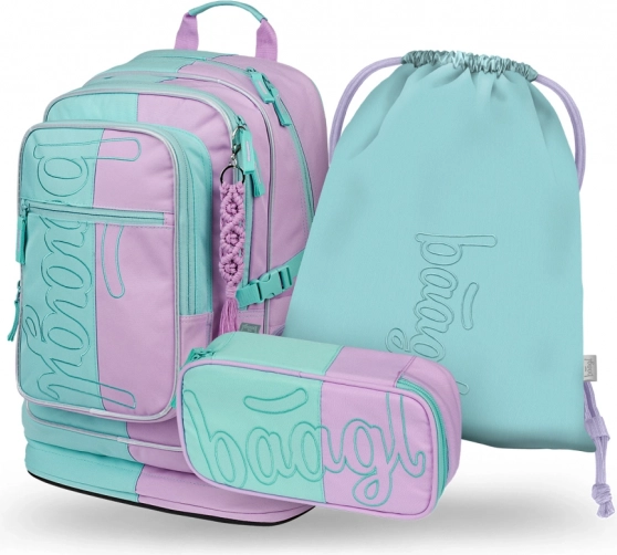 Schoolsset Baagl Cubic Sweet: rugzak, etui, zak