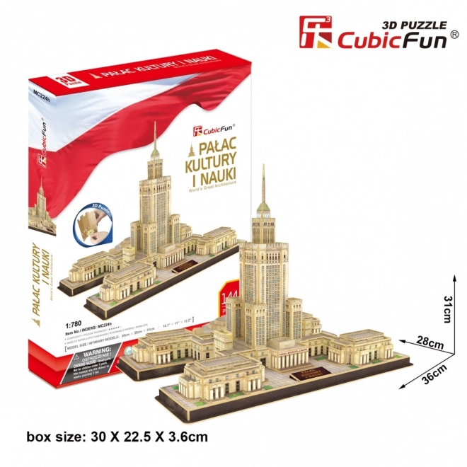 144 stukjes 3D-puzzel Paleis van Cultuur en Wetenschap