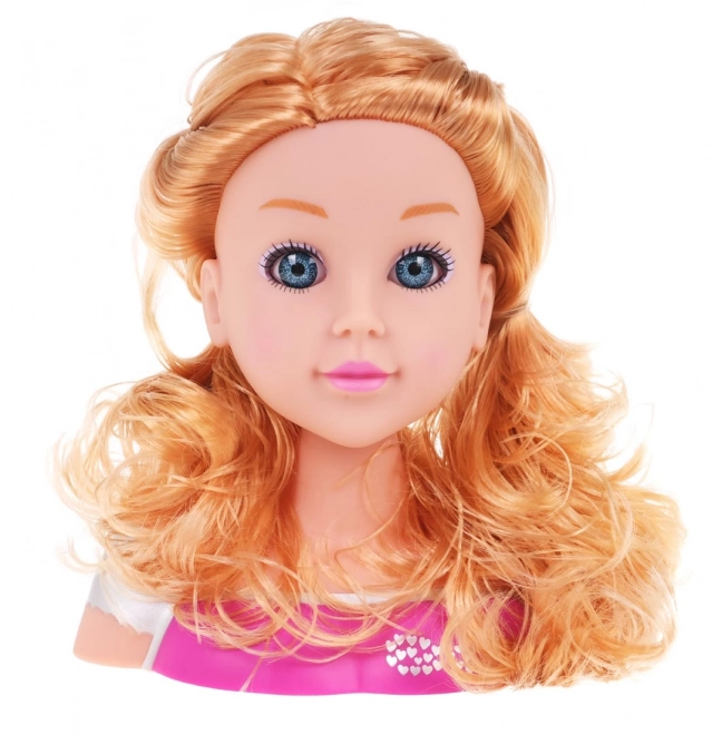 Blonde stylingshoofd + accessoires