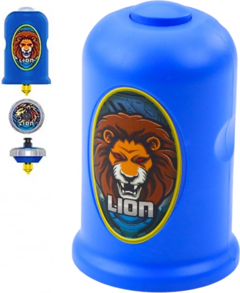 Set met lanceerder en vliegende schotel Blauwe Leeuw