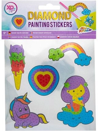 Grafix mozaïekstickers met diamantjes – Eenhoorn
