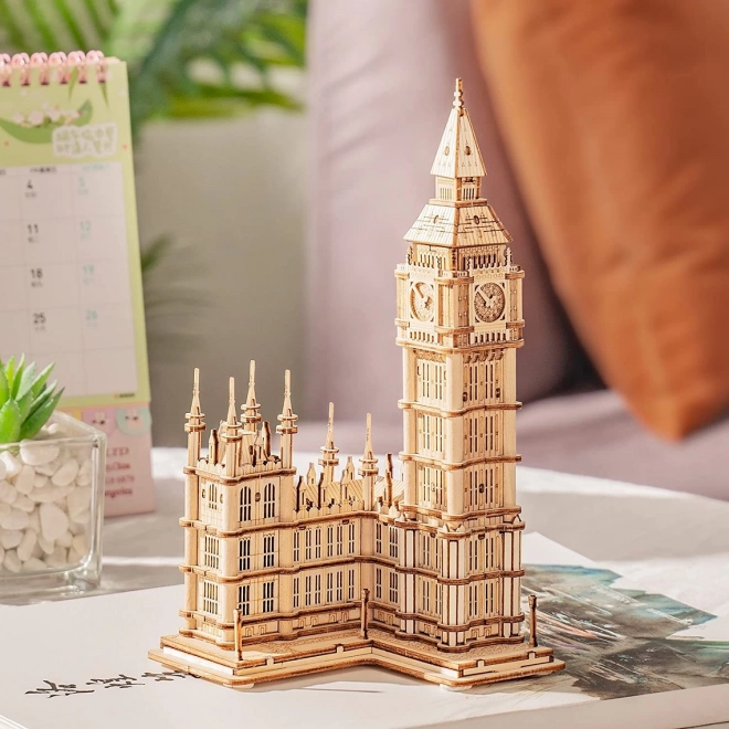 RoboTime houten 3D puzzel kloktoren Big Ben verlicht