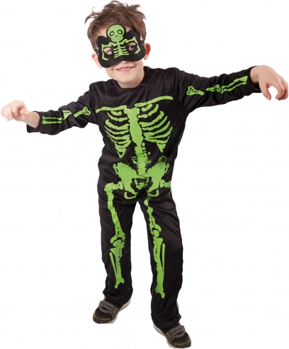 Kinder carnavalskostuum groene skelet
