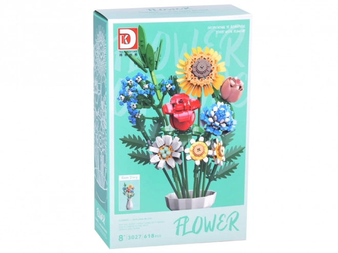 Technische bouwset Weidebloemen met vaas 618 delen