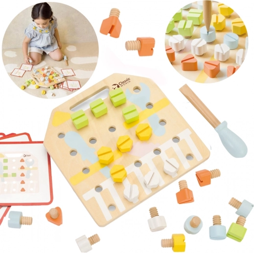 Houten manipulatiewerkblad logische puzzel Classic World