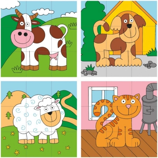 Kleurrijke illustratie van dieren