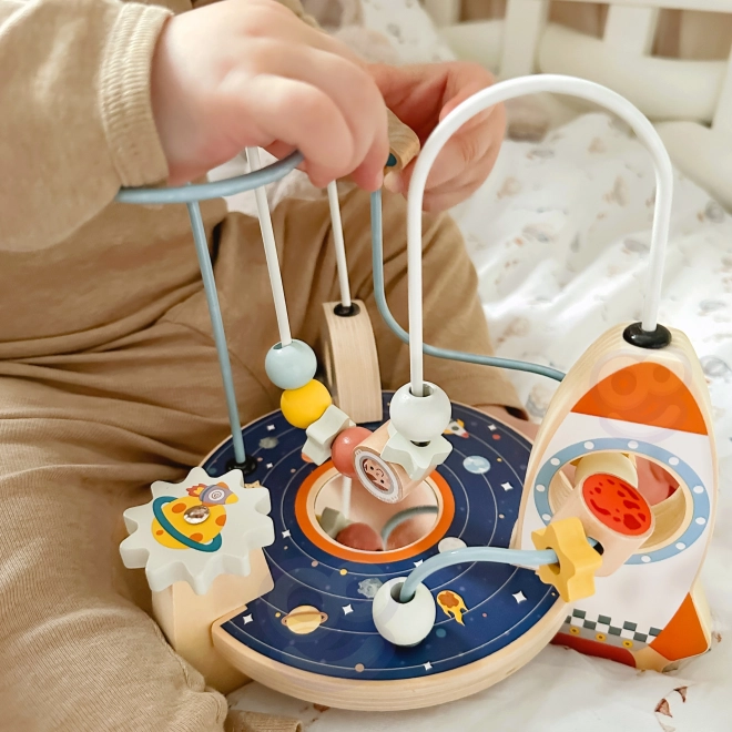 Houten raketlus van Tooky Toy