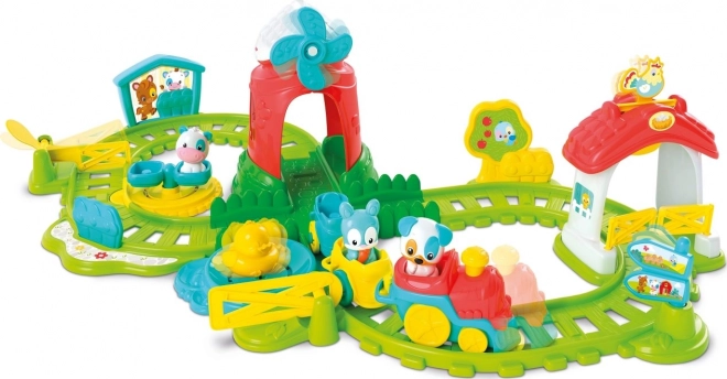 CLEMENTONI BABY Interactieve speelset trein op boerderij met geluiden