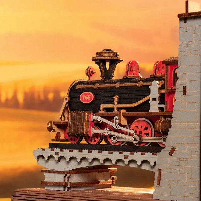 3D puzzel boekensteun Historische stoomtrein