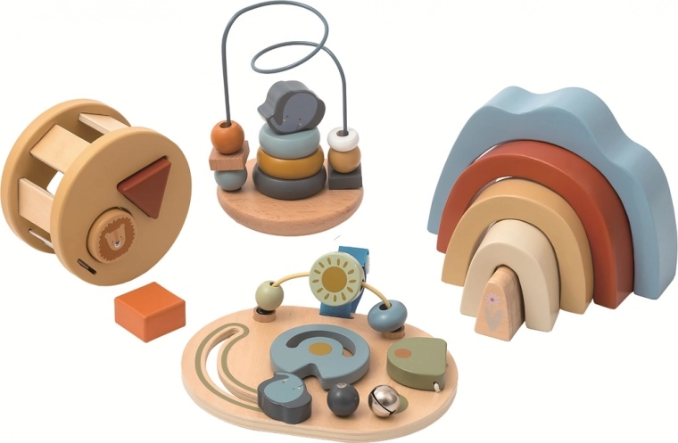 houten Montessori-speelset 4-in-1 voor de allerkleinsten