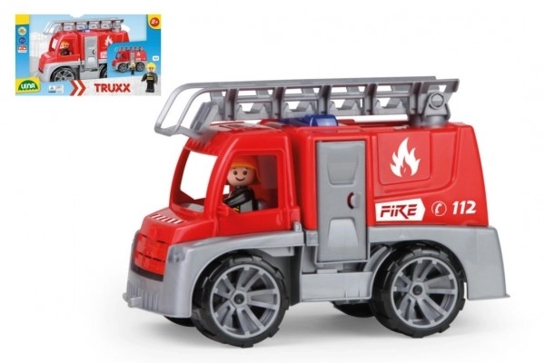 Auto Truxx brandweer plastic 29cm met figuur in doos 39x22x16cm 24m+