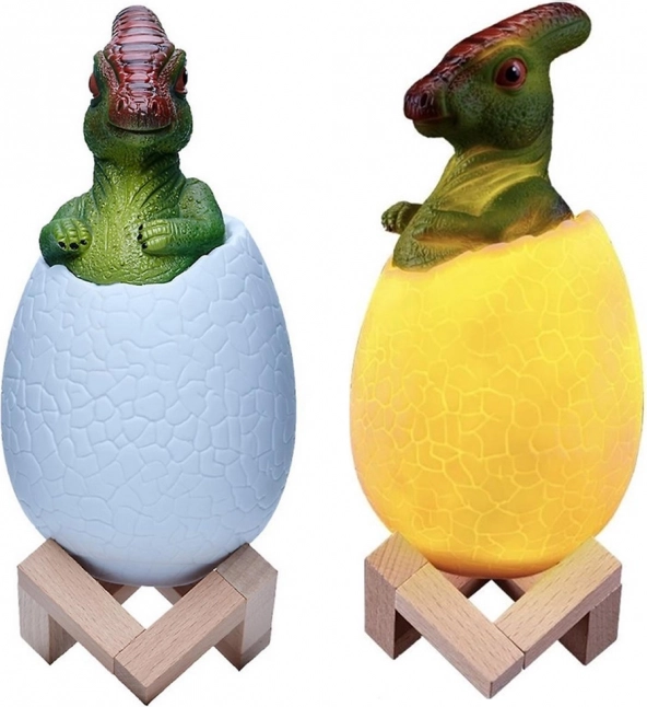Nacht-LED lamp dinosaurus in dinosaurus ei RGB voor kinderen
