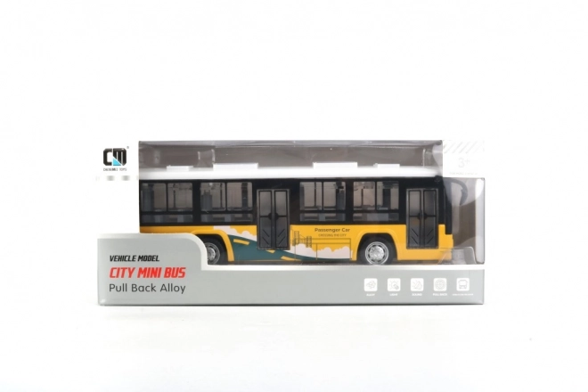 Gele bus met effecten