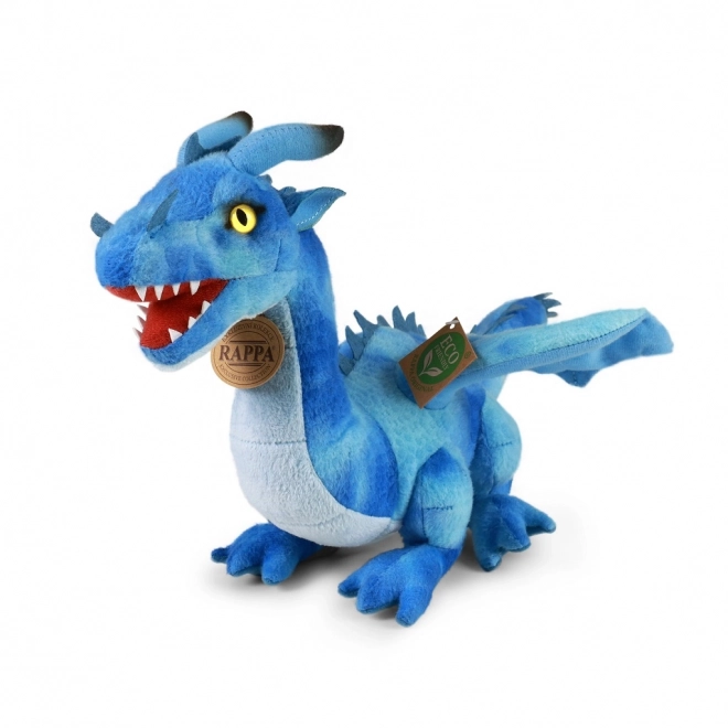 Rappa Pluche Draak 40 cm Blauw ECO-VRIENDELIJK