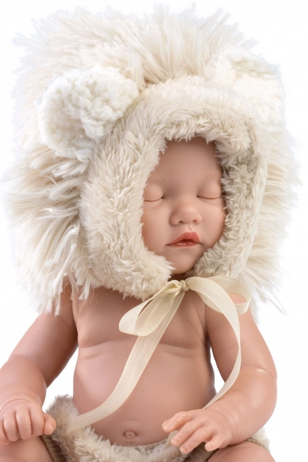 Llorens pasgeboren realistische baby - slapende meisje met volledig vinyl lichaam - 31 cm