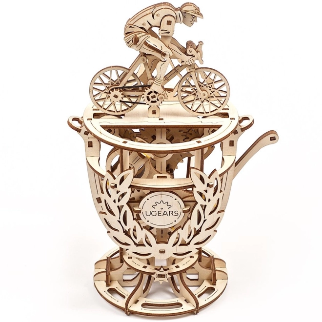 Ugears 3D houten mechanische puzzel Zelfrijdende fietser