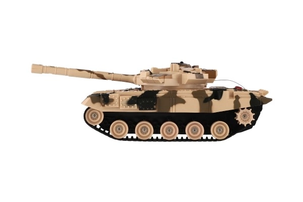 Op afstand bestuurbare tank met oplaadbare set en geluidseffecten