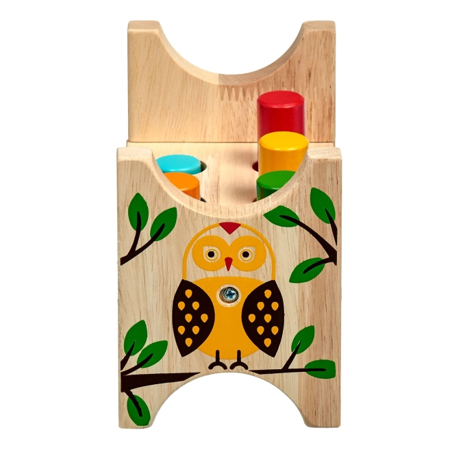 Kwalitatieve houten uitvoering met uilenmotief