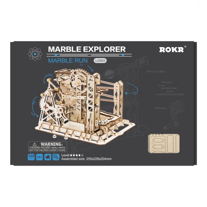 Knikkerbaan Marble Explorer - 3D houten bouwpakket