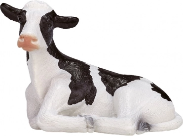 Beeldje Holstein kalf liggend