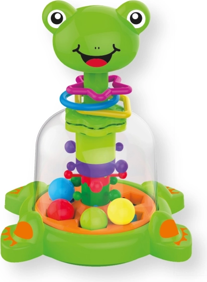 mechanische kikkerdraaimolen met balletjes voor kinderen