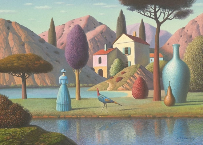 Puzzle HEYE Timeless: Dame in het blauw 1000 stukjes