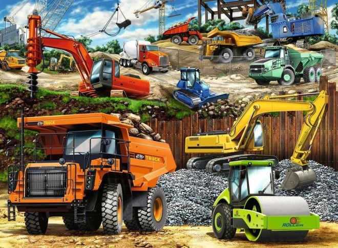 Puzzel Bouwmachines XXL 100 Stukjes