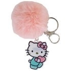 Sleutelhanger met pluizige pompon Hello Kitty