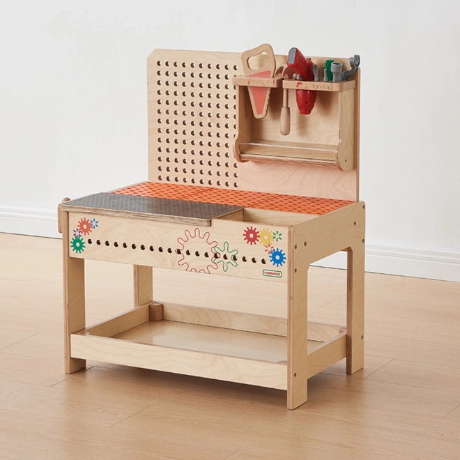 Houten bouwpakket STEM werkplaats met gereedschappen en accessoires