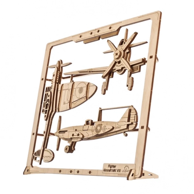 Ugears Houten Mechanische Puzzel Vliegtuig