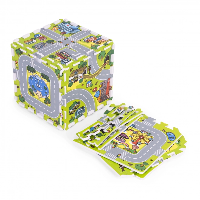 Grote EVA Speelmat voor Kinderen Stad 90,5x90,5 cm 21 stuks ECOTOYS