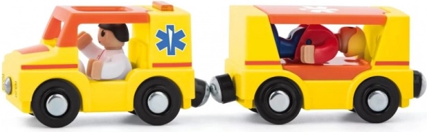 Ambulance met aanhanger en figuurtjes