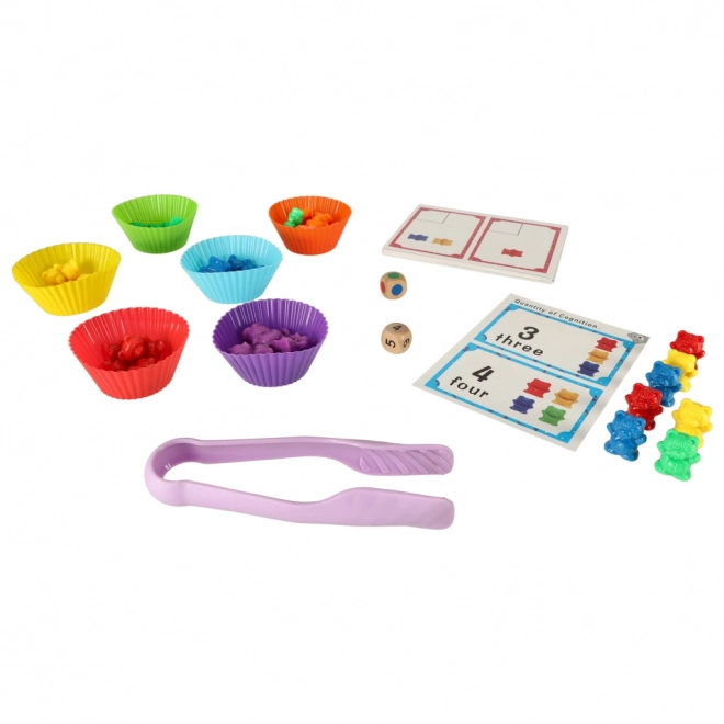 Montessori kinderspel leer tellen 61 onderdelen - Beertjes