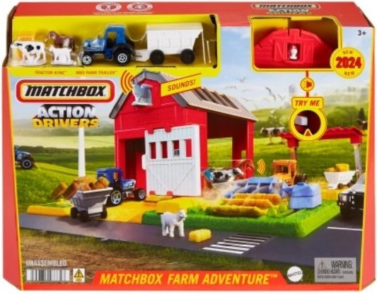 Matchbox set boerderijdieren tractor geluid