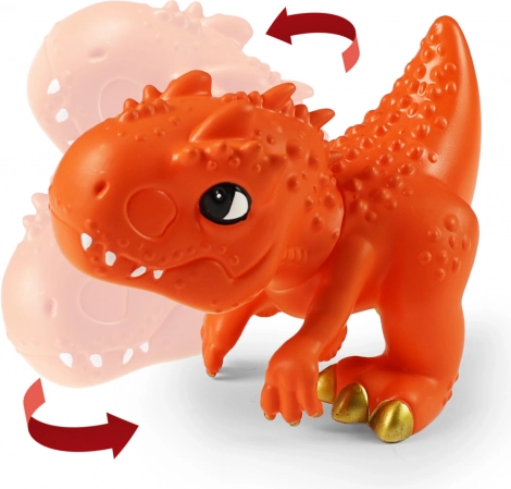 Oranje dinosaurus 14 cm