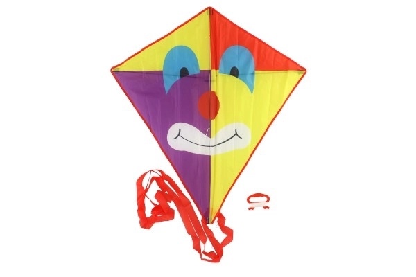 Vliegende clownvlieger nylon 78x88cm in stoffen zak 11x90x2cm