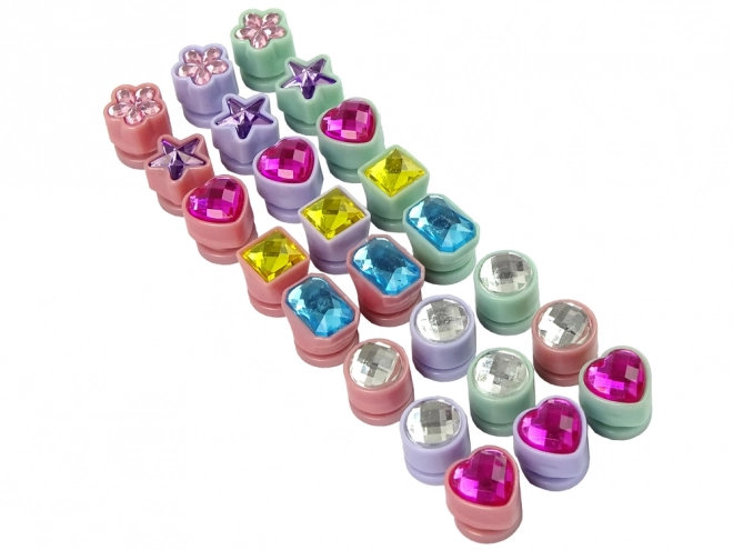 Set voor het versieren van haar met applicator en kralen 24 stuks