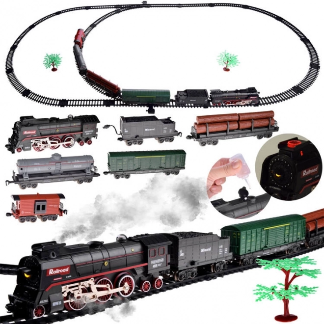Elektrische trein 185x99cm rook verdampt geluideffect RC0622