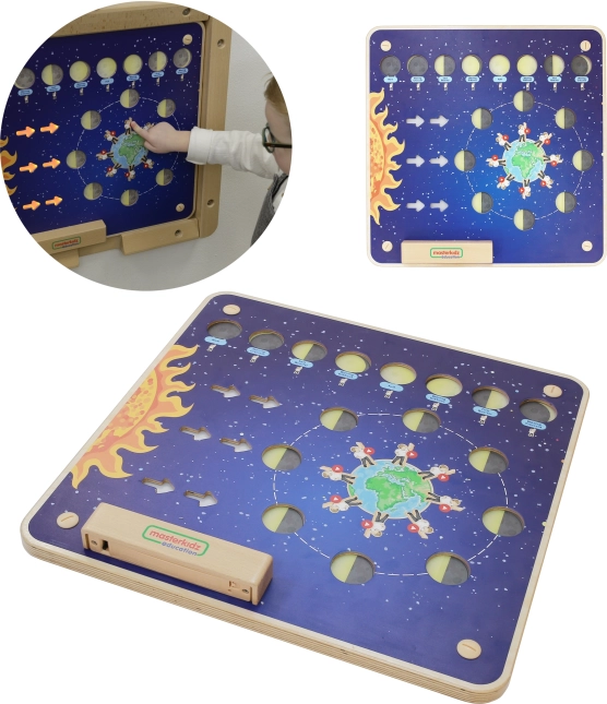Educatieve bord Maanfasen Montessori