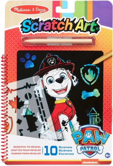 Melissa & Doug PAW PATROL kras-kunst – Marshall, creatief blok
