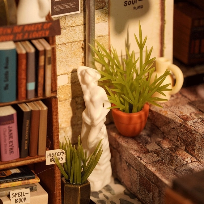 Rolife DIY 3D houten puzzel Boekenwinkel op de hoek