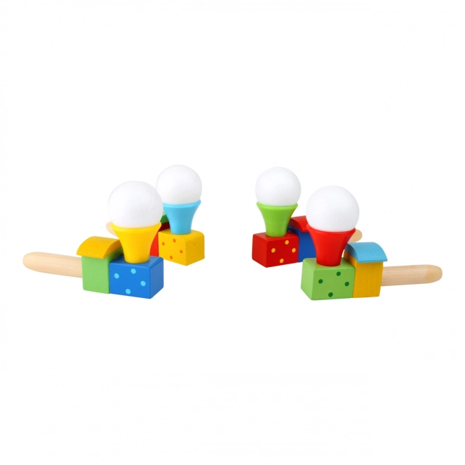 Small Foot Houten blaasbal spel trein 1 st