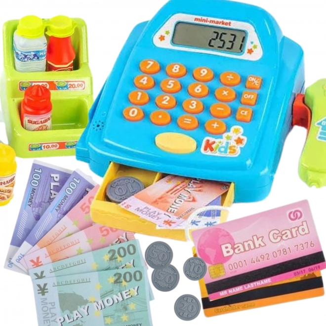 Woopie kinder kassa met plank en accessoires